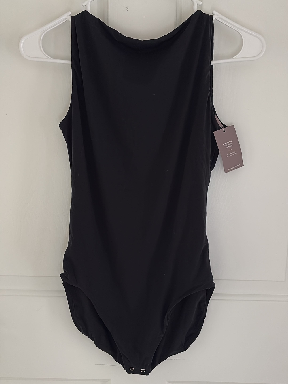 Black Sleeveless Bodysuit Top - Unbranded